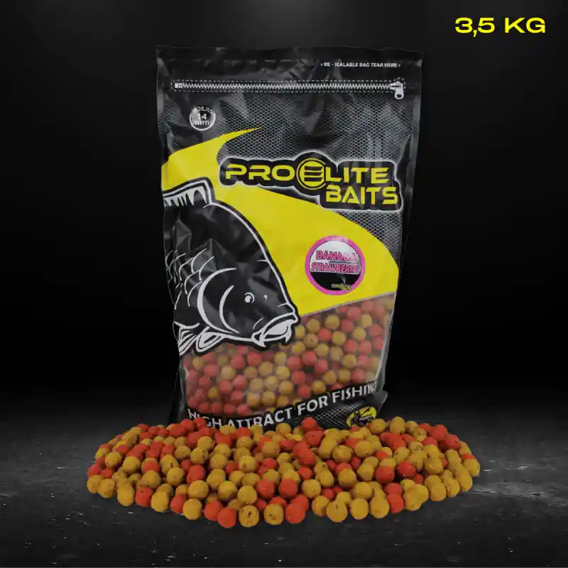 Prix Choc BOUILLETTE BOILIE NATURAL FOODS 14MM BANANA STRAWBERRY 3.5KG PROELITE