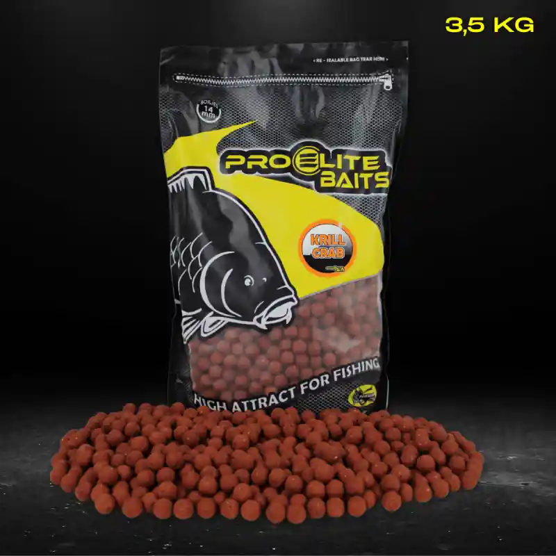 Haute Qualité BOUILLETTE BOILIE NATURAL FOODS 14MM KRILL CRAB 3.5KG PROELITE