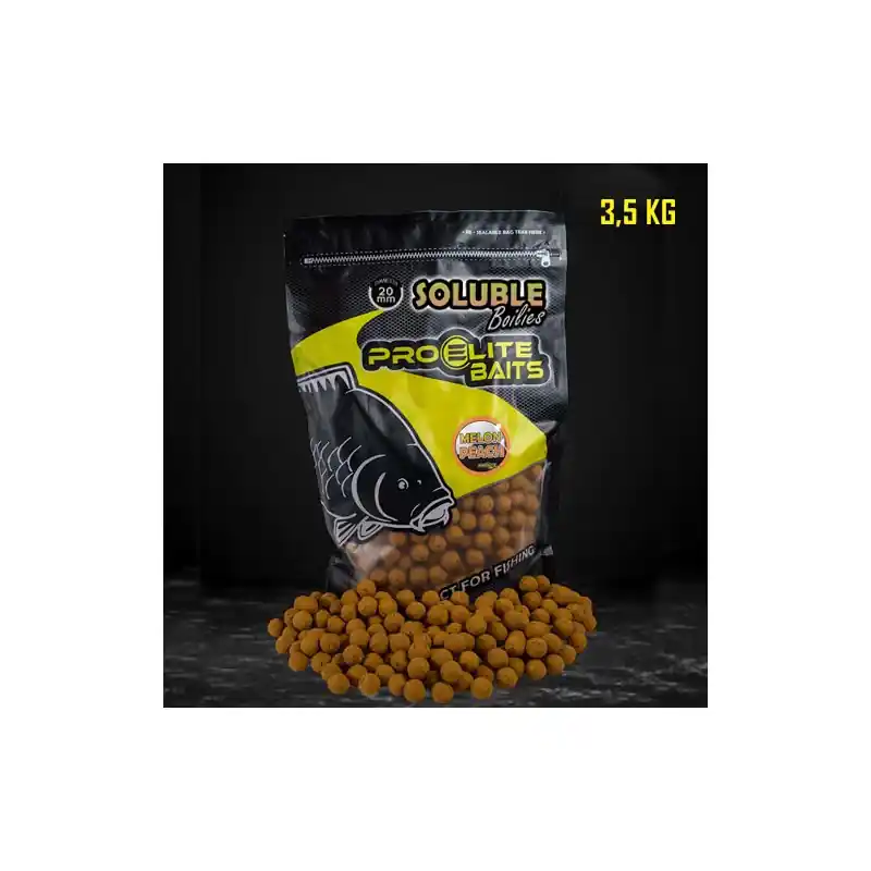 BOUILLETTE SOLUBLE BOILIE 20MM MELON PEACH 3.5KG PROELITE BAITS Achat Immédiat