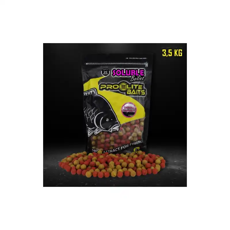 Acheter En Ligne BOUILLETTE SOLUBLE BOILIE 20MM BANANA STRAWBERRY 3.5KG PROELITE BAITS