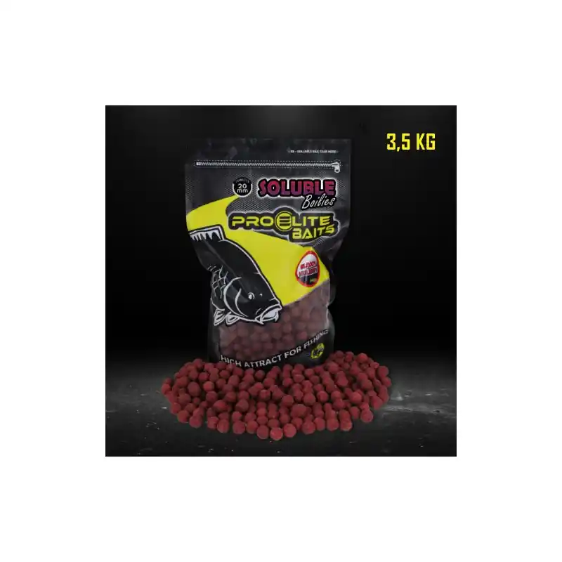 BOUILLETTE SOLUBLE BOILIE 20MM BLOODY MULBERRY 3.5KG PROELITE BAITS Prix Cassé