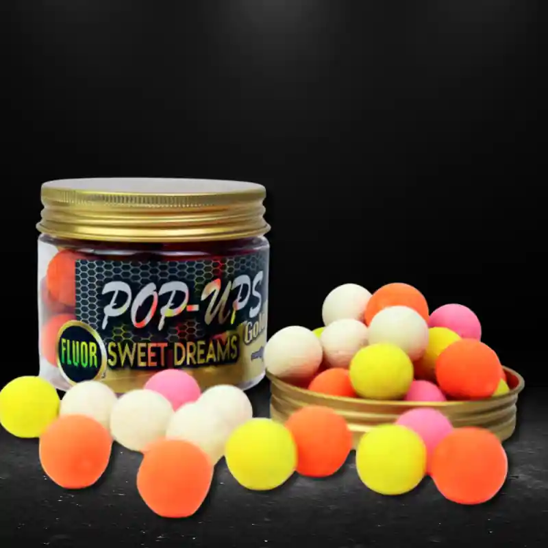 Must-Have GOLD FLUOR POP UP 12MM SWEET DREAMS 50G PROELITE BAITS