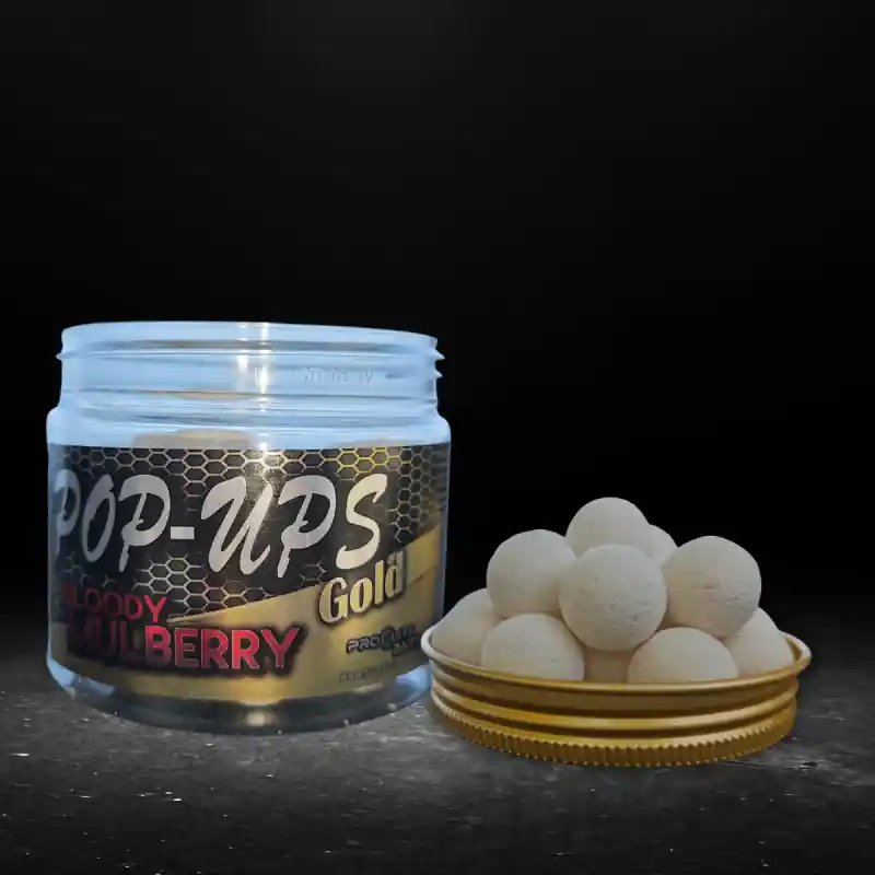 GOLD POP UP 14/15MM BLOODY MULBERRY WHITE 50G PROELITE BAITS Meilleur Prix