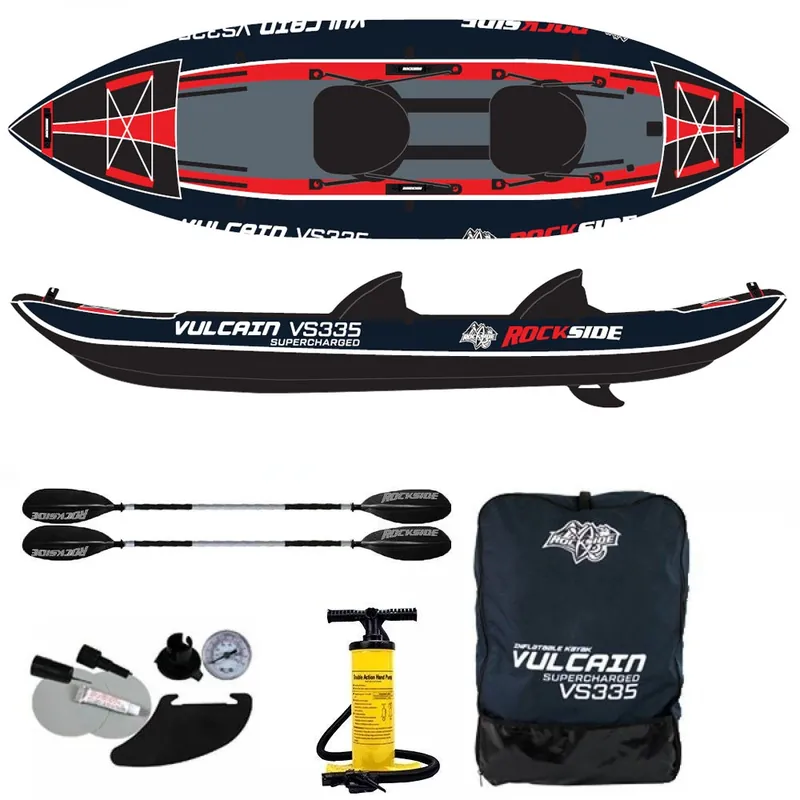 Certifié Kayak gonflable 2 places Rockside Vulcain Supercharged