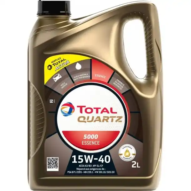 Achat Immédiat Huile Total Quartz 5000 15W40 4 temps 2 litres