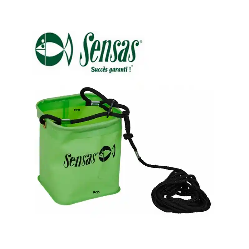 SEAU SENSAS ETANCHE VERT AVEC CORDE Promotion