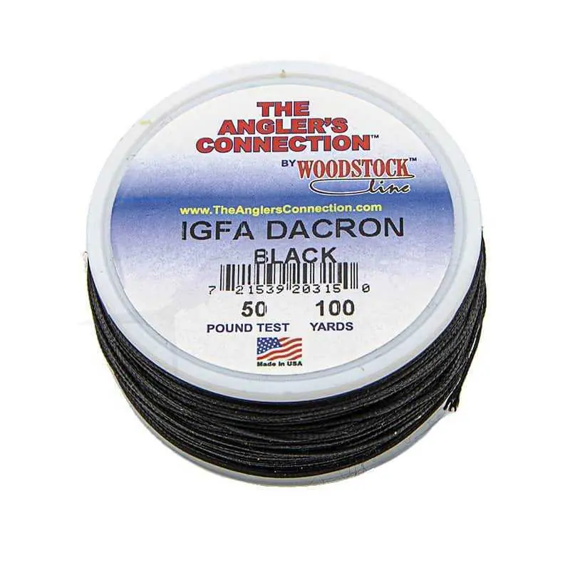 Woodstock Dacron IGFA Black 100 YDS Vente Directe
