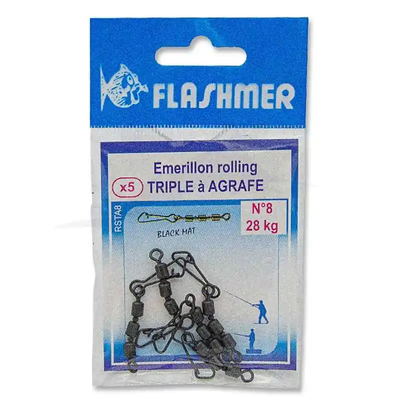 Emerillons Flashmer Rolling Triple à Agrafe Jusqu&rsquo;à Épuisement Des Stocks