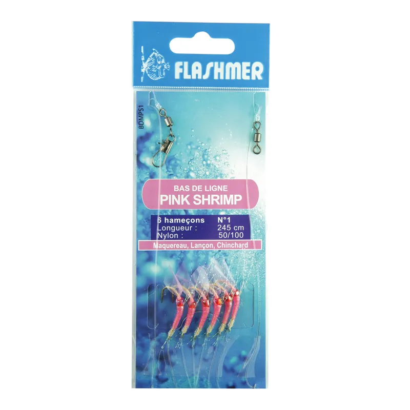 Bas de Ligne Flashmer Pink Shrimp Soldes