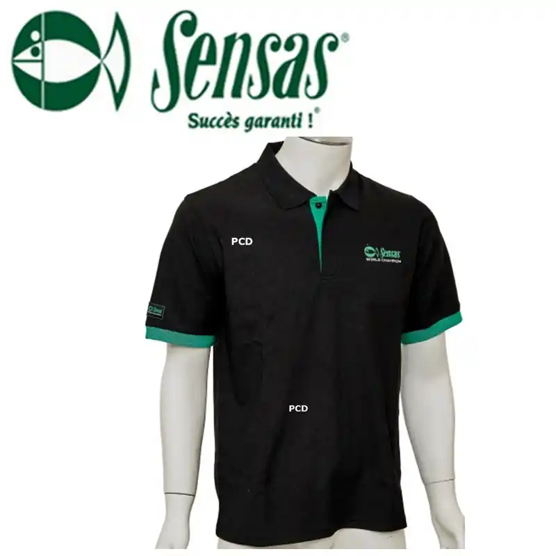 Usine Directe POLO MANCHES COURTES SENSAS FASHION CLUB NOIR