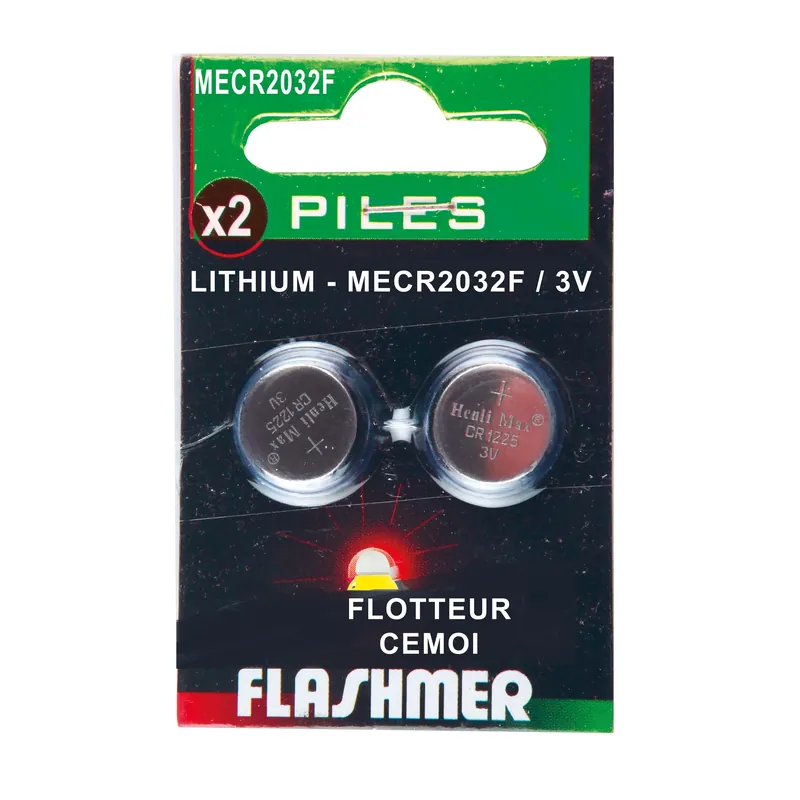 Meilleur Prix 2 Piles Lithium Flashmer CR2032