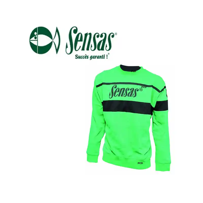 SWEAT SENSAS CLUB BICOLORE VERT ET NOIR Pas Cher