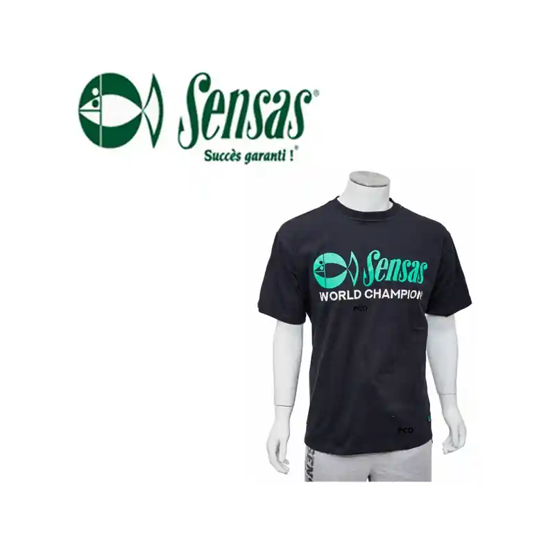 T-SHIRT MANCHES COURTES SENSAS WORLD CHAMPION NOIR Meilleur Choix