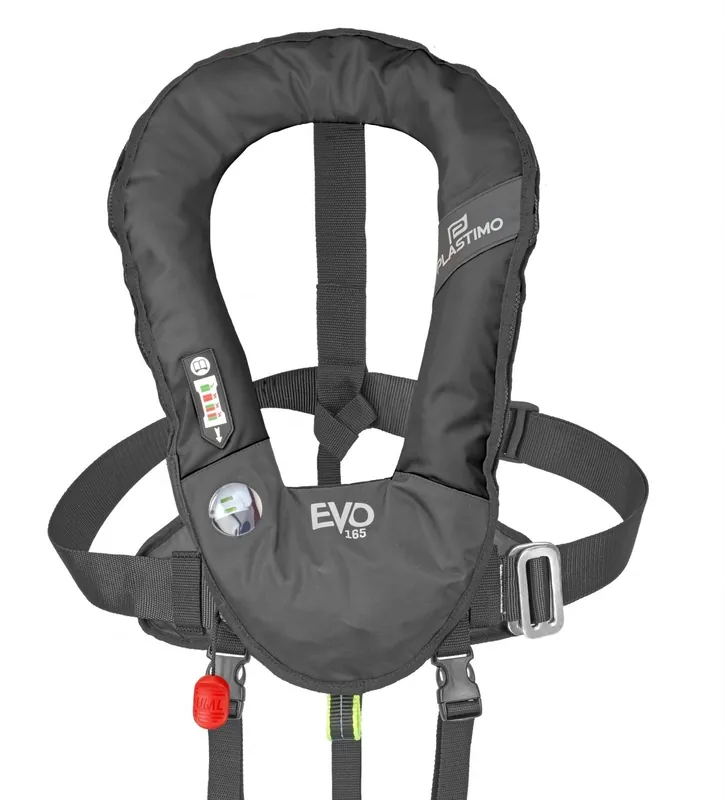 Promotion Saisonnière Gilet gonflable Plastimo Evo 165N hydrostatique hammar noir + harnais