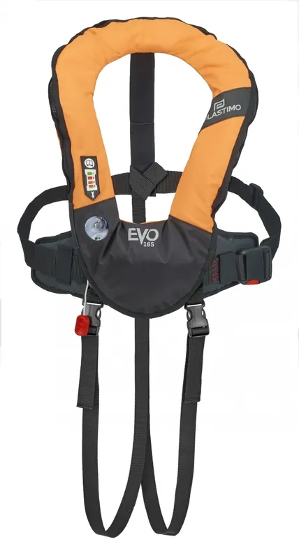 Gilet gonflable Plastimo Evo 165N Manuel orange + harnais Bon Marché