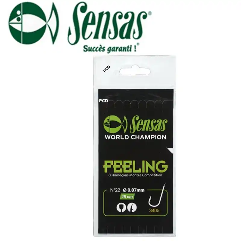 Promotion Saisonnière HAMECONS MONTES SENSAS FEELING 3405 BLACK 18CM PAR 8