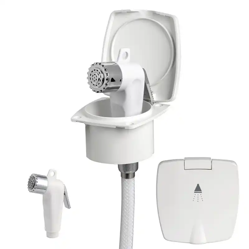 Achat Immédiat Kit douchette de pont Osculati Boris – Blanc Tuyau pvc 4 m