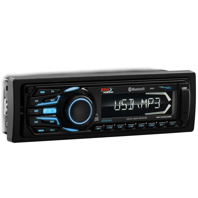 Autoradio Boss Marine MR-1308UAB Noir Dernier Modèle