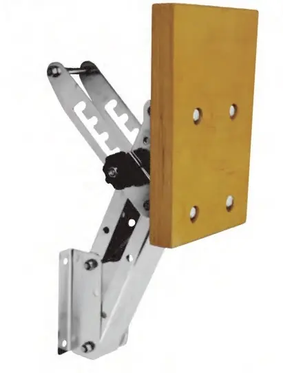 Expédition Rapide Support moteur Hors-Bord Inox Cape Horn escamotable et inclinable bois 20CV