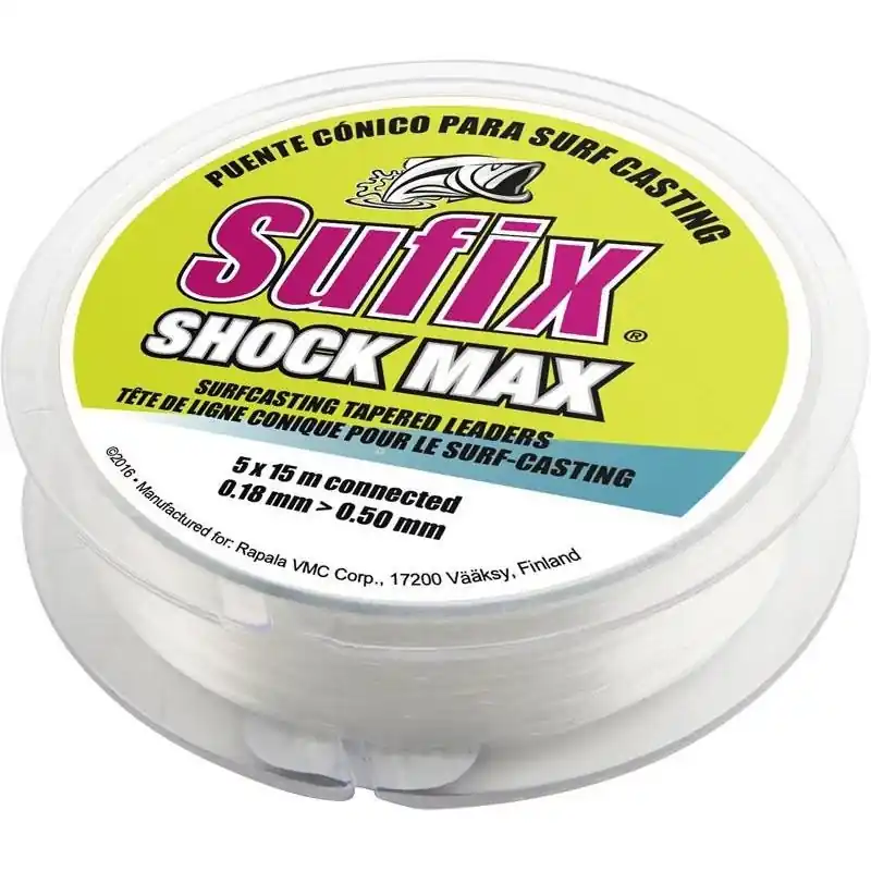 Arraché conique nylon 5x15m Sufix Shock Max Prix Cassé