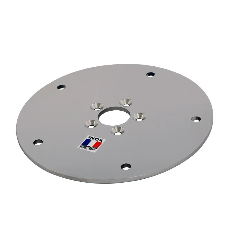 Commander Maintenant PLATINE BASSE RONDE ACIER POUR PIED DE SIEGE