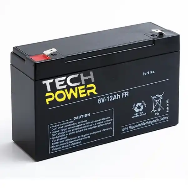Must-Have Batterie 6V 12Ah Etanche Tech Power Agm TP6-12