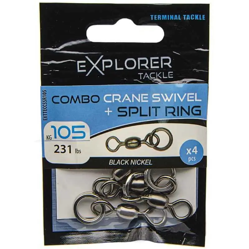Combo Crane Swivel + Split Ring Explorer Tackle Bon Marché