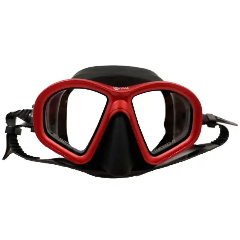 Masque de chasse sous marine en apnée Sigalsub Métal Red Réduction