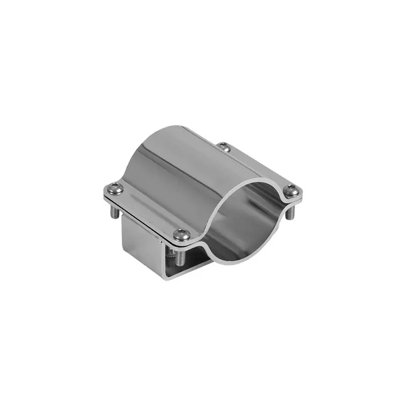 Vente Directe BRIDE INOX MIROIR POUR PORTE-CANNE Ø51 à 65 MM