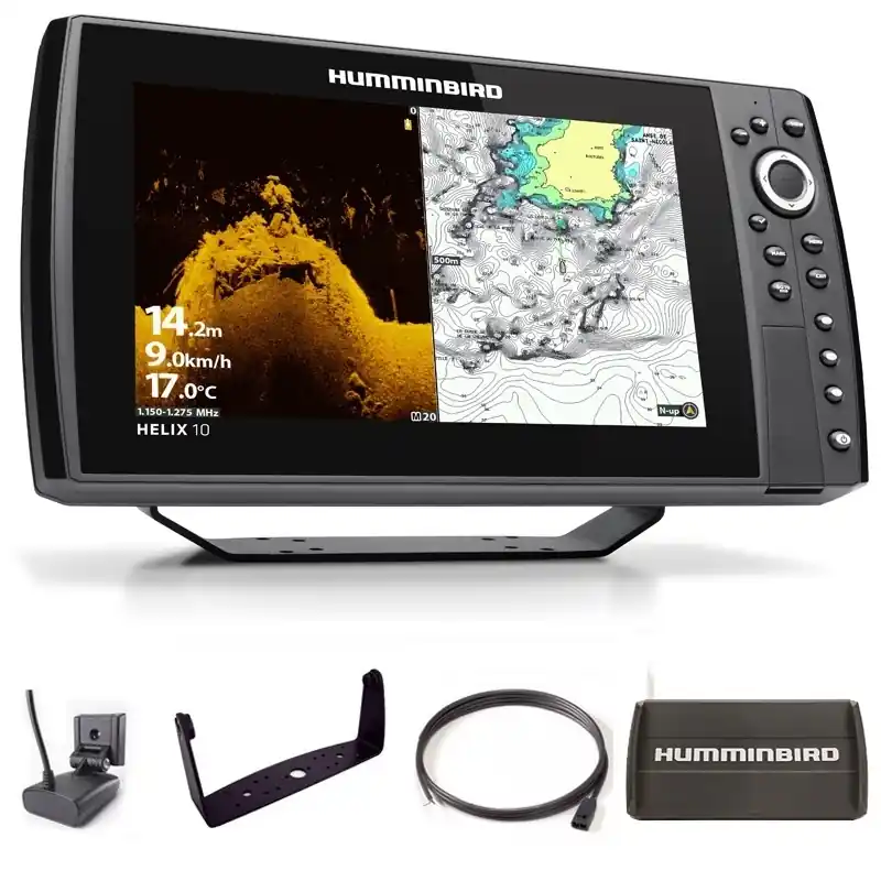 Sondeur GPS Humminbird Hélix 10 G4N CHIRP MEGA DI + Sonde 140/240/1075/1150 KHz Remise