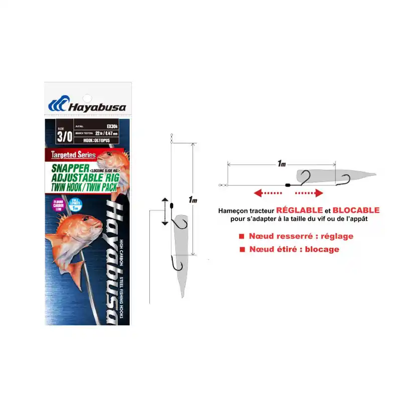 Seulement Aujourd&rsquo;hui MONTAGE SNAPPER ADJUSTABLE HOOKS EX304 T5/0 29LBS SPECIAL VIF