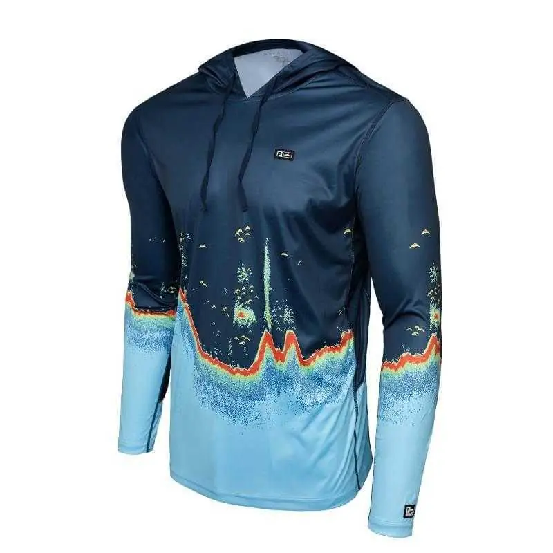 Livraison Express L-Shirt Pelagic VaporTek Sonar Navy Hooded