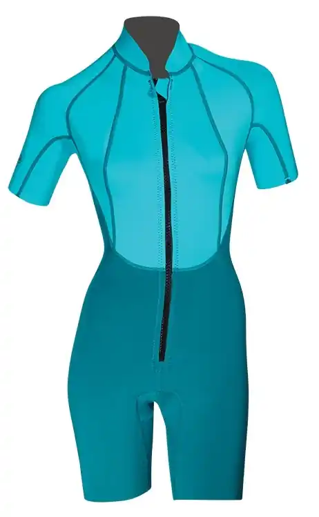 Promotion Shorty Beuchat Atoll Zip – 2 mm – Femme – Bleu Atoll