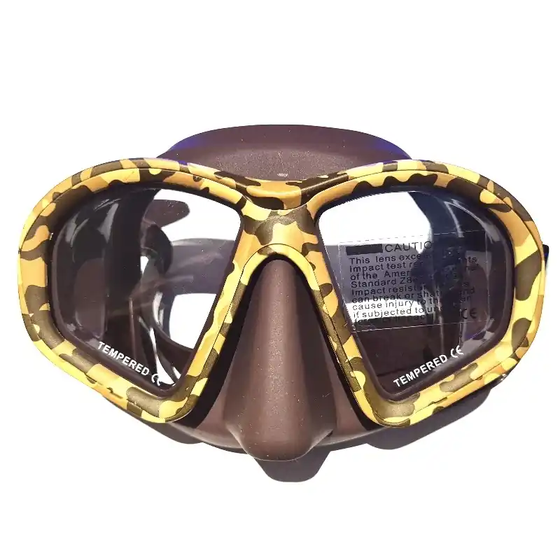 Masque de chasse sous marine en apnée Denty Spearfishing Camouflage Marron Désert Promotion Saisonnière