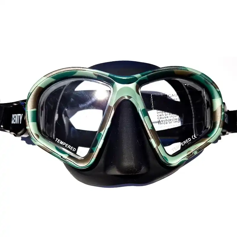 Usine Directe Masque de chasse sous marine en apnée Denty Spearfishing Camouflage Vert Jungle