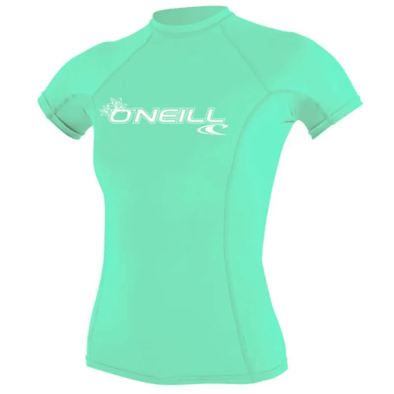 Lycra femme manches courtes O‘Neill Basic Skins Light Aqua – S Marque