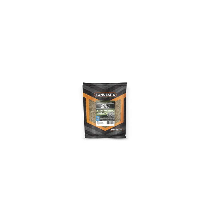 Haute Qualité Sonubaits Marine Green Stiki Method Pellets 2mm 650gr