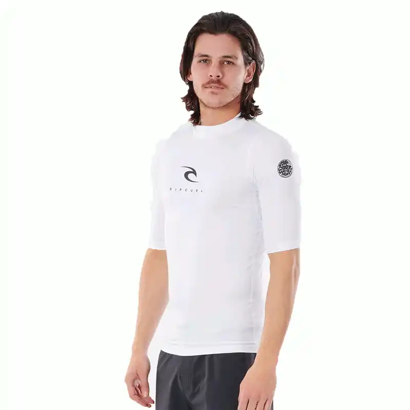 Lycra homme Rip Curl manches courtes – Blanc – XL Vente Directe