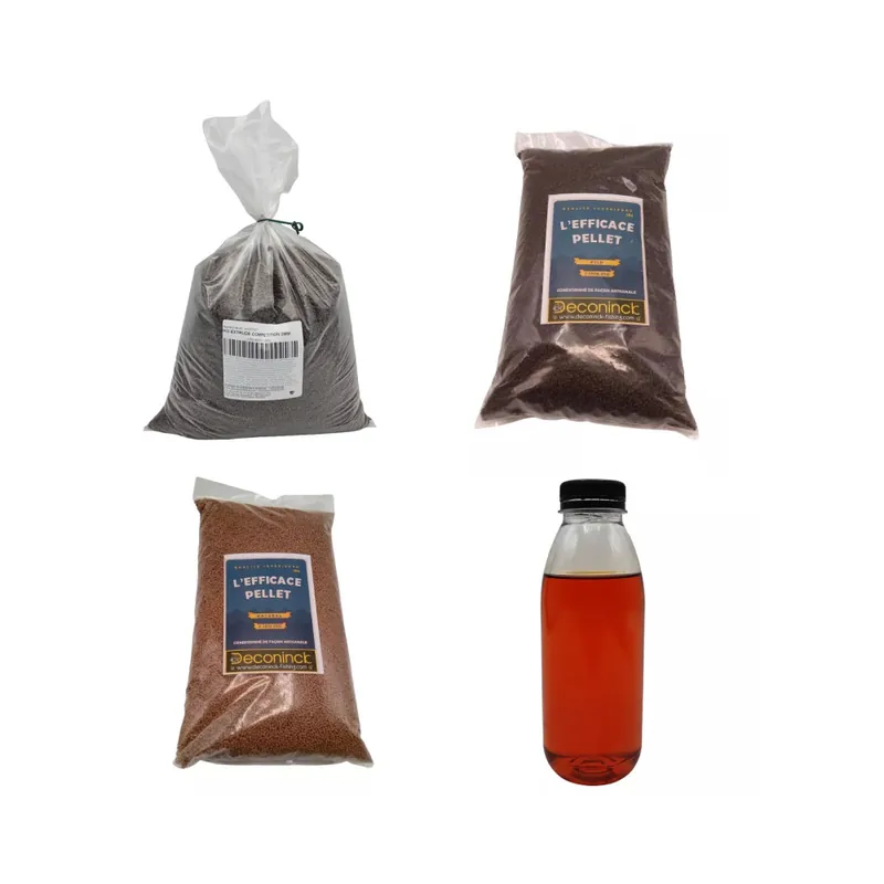 Achat Immédiat Pack 3g extrudé 2mm + 2kg natural et 2kg fish l‘efficace + Huile de saumon