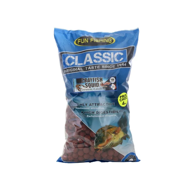 Retour Gratuit Bouillettes Classic Écrevisse Cal 15 mm 4 kg – appâts carpe