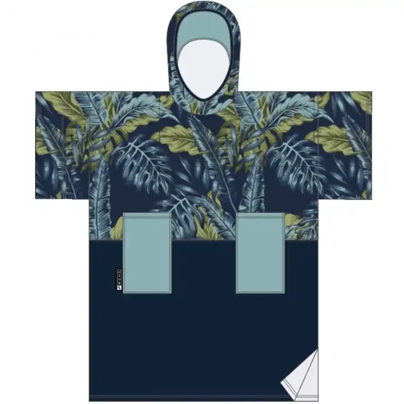 Achetez Aujourd&rsquo;hui Poncho de bain Madness Blue Leaf