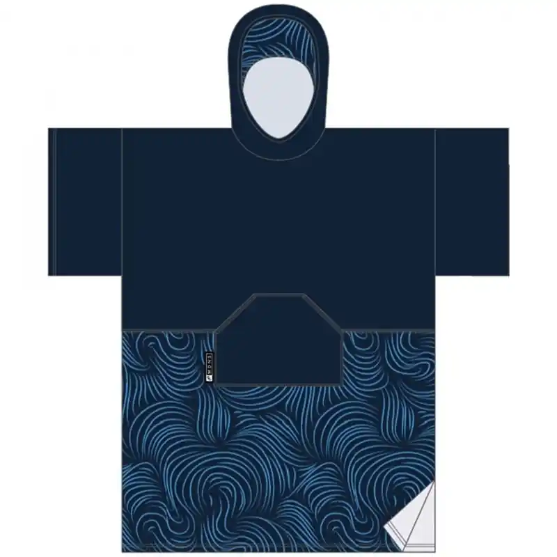 Poncho de bain Madness Navy Swirl Satisfait Ou Remboursé