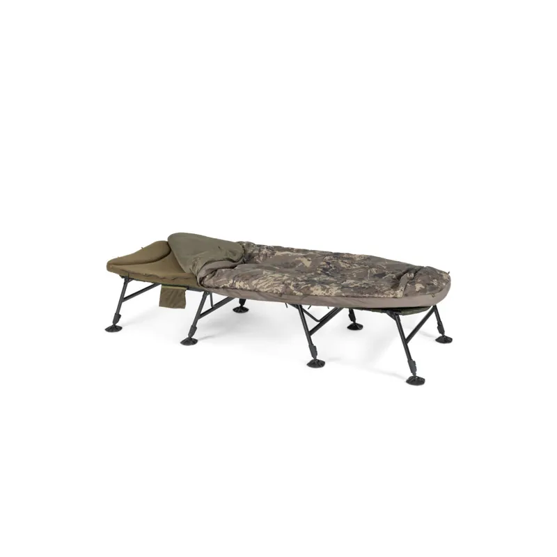Meilleure Vente Bedchair Nash Indulgence HD40 Sleep System 8 pieds Camo Emperor