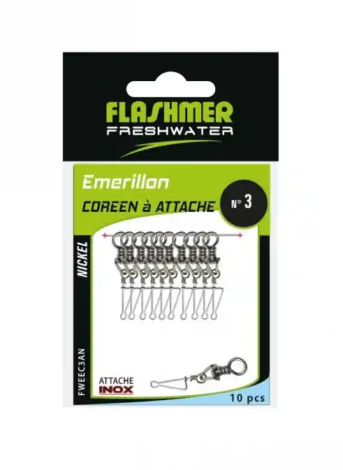 Nouveauté Emerillon Agrafe Flashmer Coréen à attache Nickelé