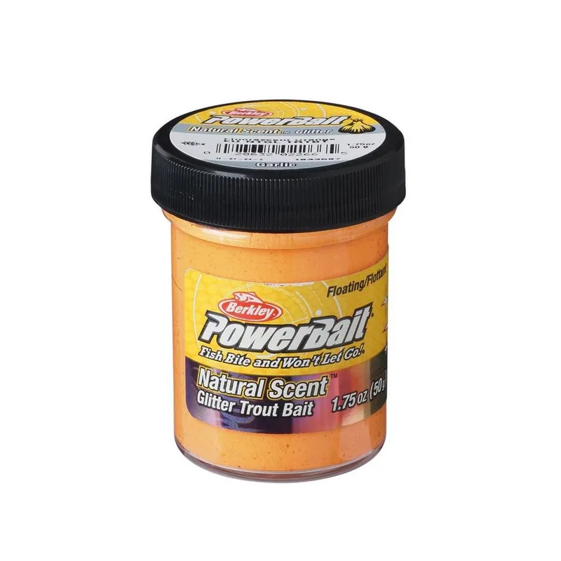 Commander Maintenant BERKLEY PowerBait Garlic Glitter Trout Bait – Fluo Orange – 50g (1.75 oz)