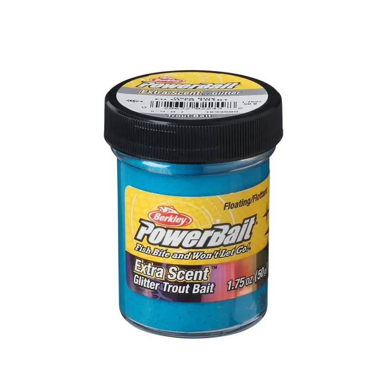 BERKLEY PowerBait Pâte à Truite Glitter – Neon Blue Glitter – 50g (≈1.75oz) Soldes