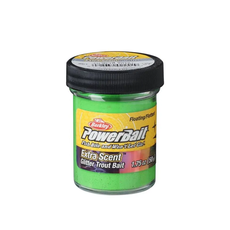 Soldes Berkley PowerBait Pâte à Truite Glitter Spring Green – 50g (1.75 oz)