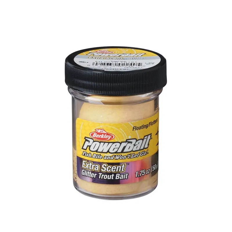 Berkley PowerBait Pâte à Truite Glitter Yellow – 50g (1.75 oz) Jusqu&rsquo;à Épuisement Des Stocks