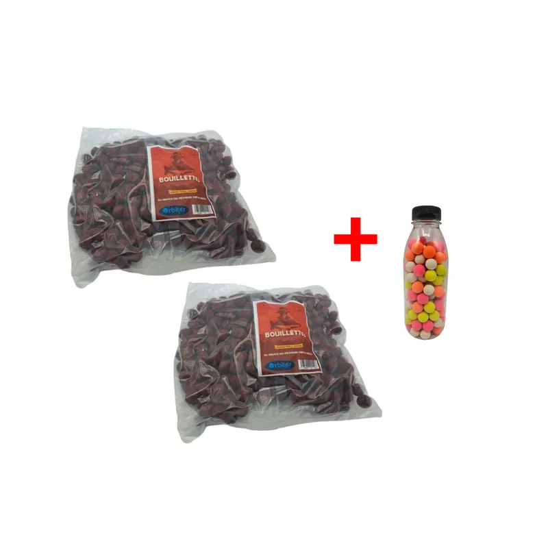 Commander Vite Pack 2 paquets de 2k de bouillettes Super Krill + 1 popup bottle multicolore neutre 180gr
