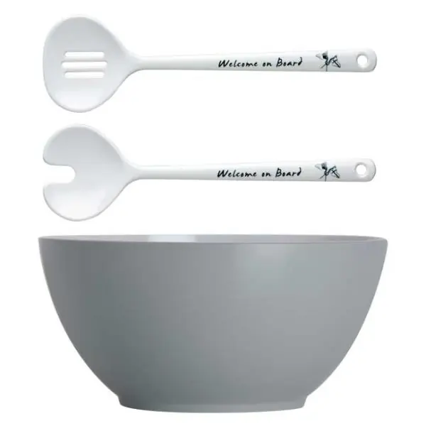 Retour Gratuit Saladier + Couverts Marine Business – Collection Welcome On Board – 1 Pièce